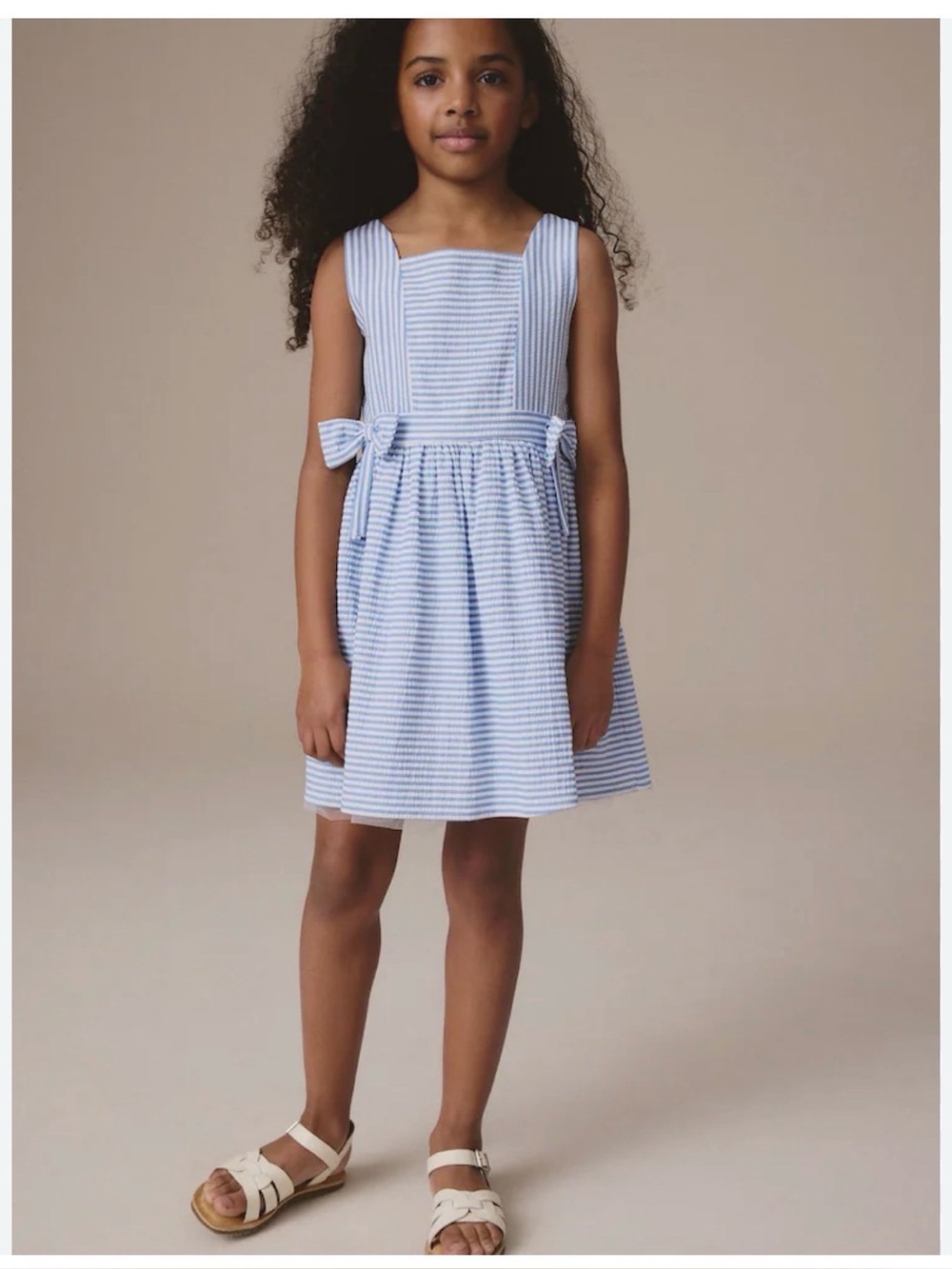 Sz8 Next Stripe Bow Detail Dress - Picture 7 of 7